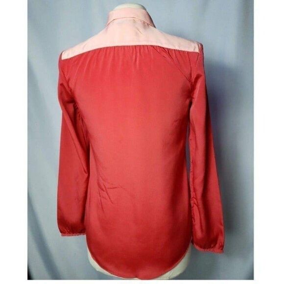 American Eagle Women's Long Sleeve Collar Button Down Blouse Pink Small NWOT - Picture 4 of 7